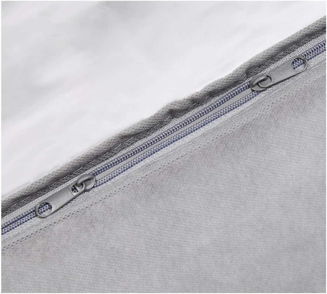 Underbed Storage Bags with Zipper & Clear Vinyl Top – 2-Pack Grey Organizers for Clothes, Bedding & Seasonal Items (45.7×106.7×15.2 cm)