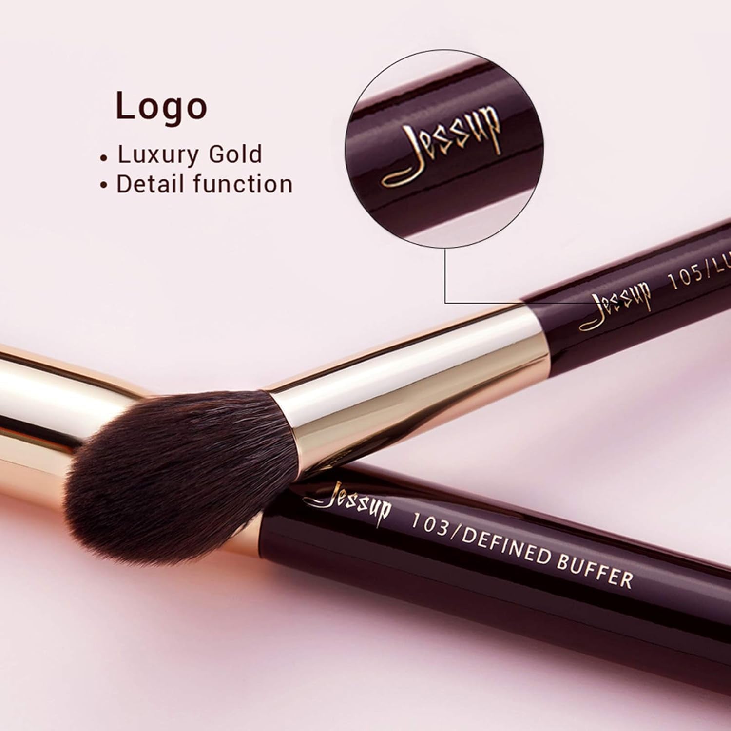 T280 25-Piece Professional Makeup Brush Set – Premium Natural Bristles for Foundation, Eyeshadow, Blending, Concealer, Blush & Highlight with Labelled Handles
