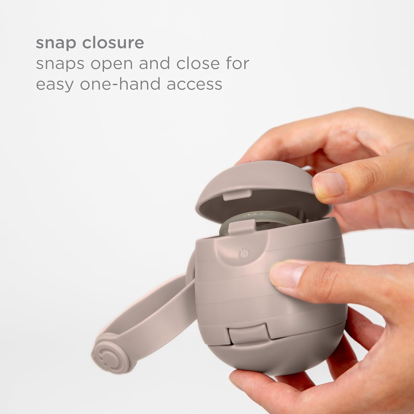 On-The-Go Dual Soother Pod – Portable Binky Holder for Travel & Nappy Bags, Keeps Baby’s Pacifiers Clean & Accessible – Taupe Newborn Must-Have