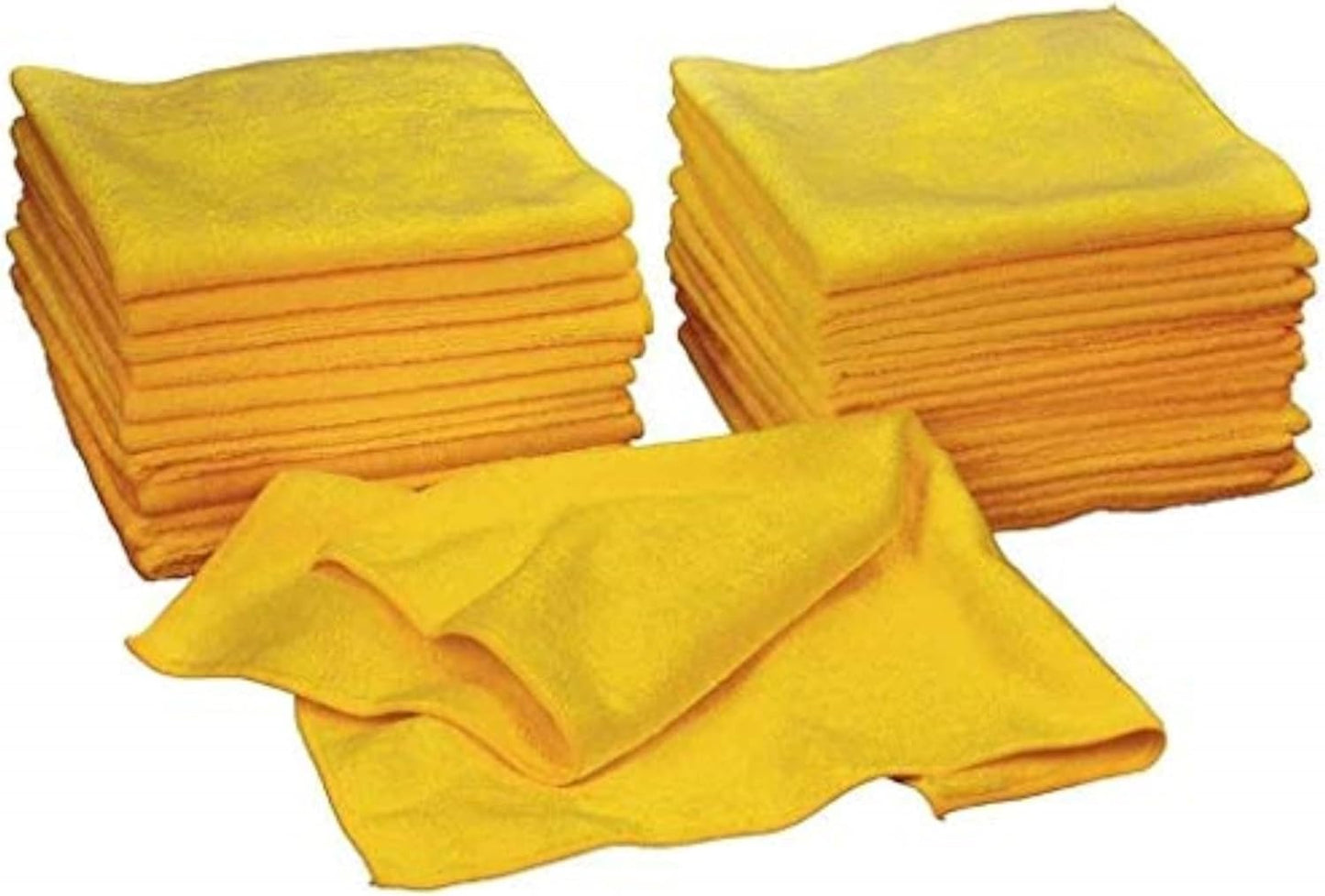 Signature Ultra Plush Microfiber Towels – 12-Pack, 40.6×40.6cm, Super Absorbent & Lint-Free Cleaning Cloths