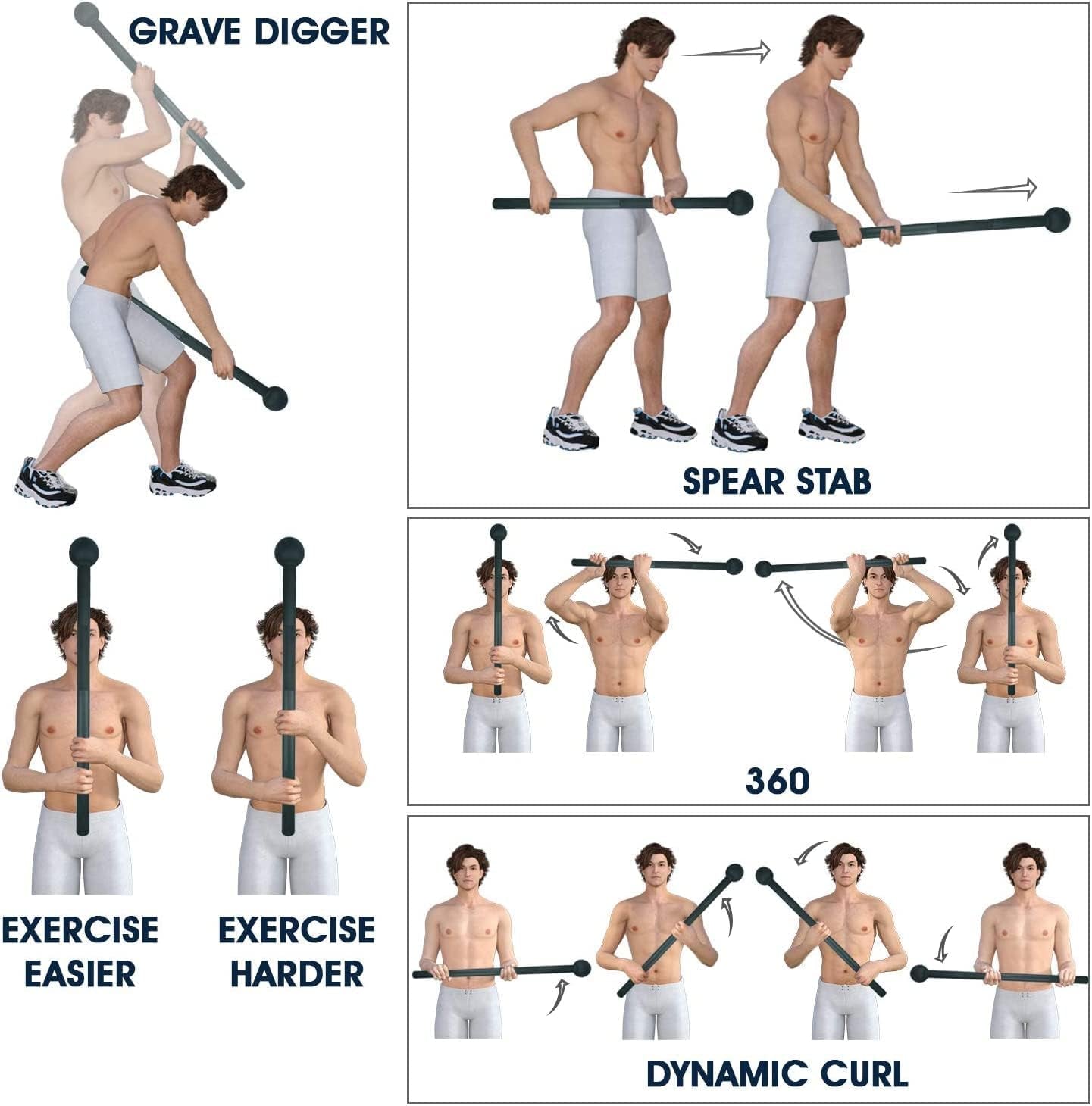 Alloy Steel Macebell – Weighted Gym Hammer for Strength Training, Shoulder, Grip & Forearm Workouts – Multiple Sizes Available
