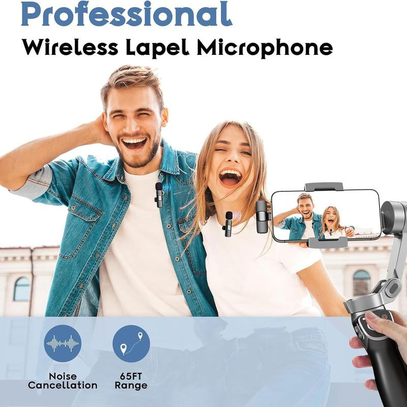HITOZON Wireless Lavalier Microphone – Plug & Play Lapel Mic for iPhone & Android  Omnidirectional Condenser for Video, Podcast, TikTok, YouTube & Teaching