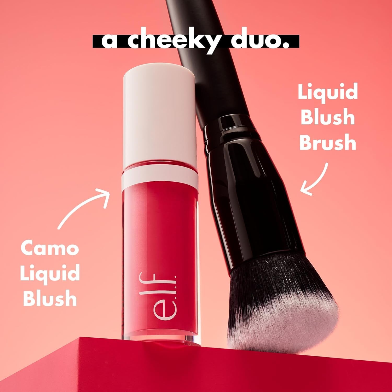 Camo Angled Liquid Blush Brush – Soft, Dense Bristles for Seamless Cheek Blending, Vegan & Cruelty-Free Makeup Tool