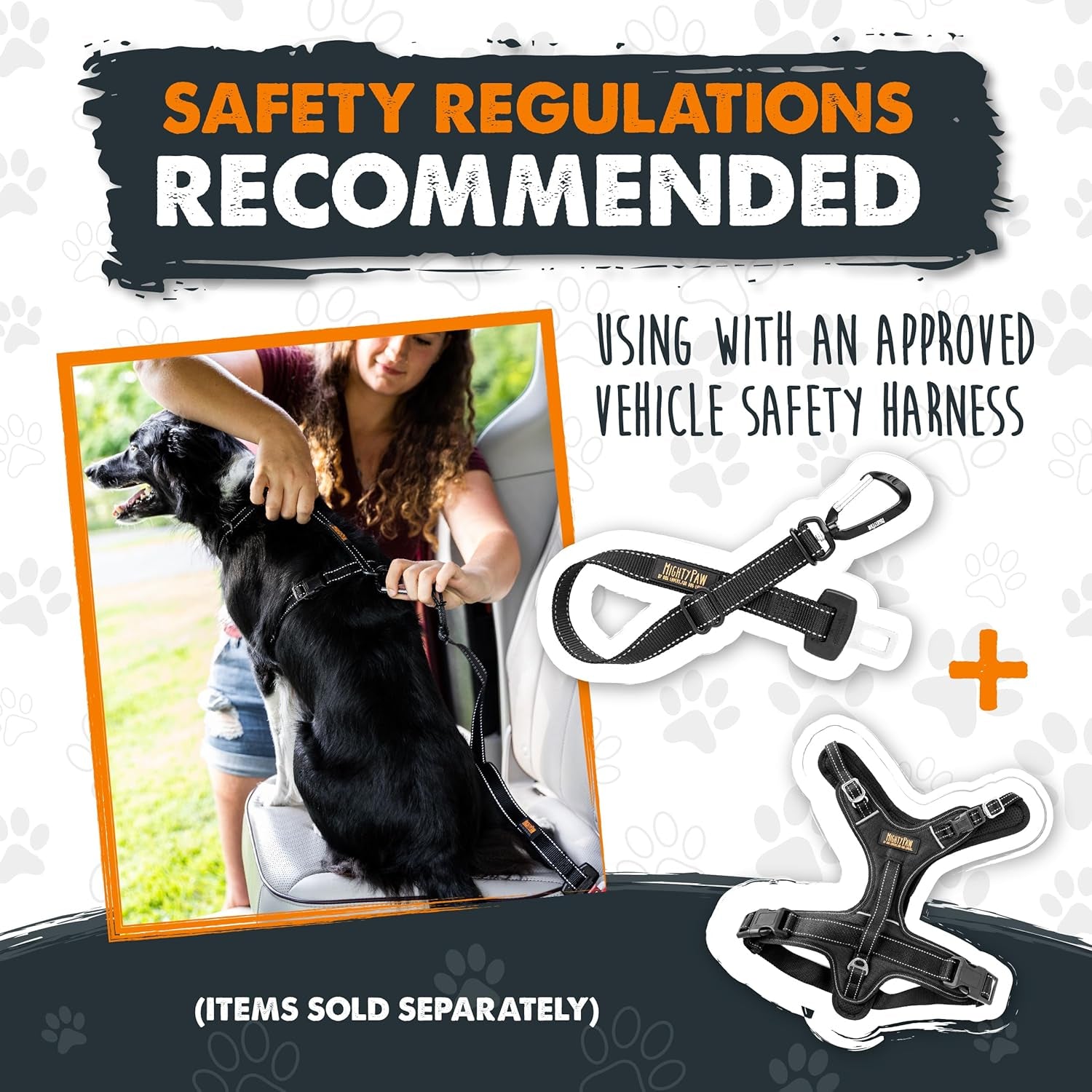 Dog Car Seat Belt – Universal Pet Safety Harness with Adjustable Strap, All-Metal Hardware & Human-Grade Seatbelt Material (Black)