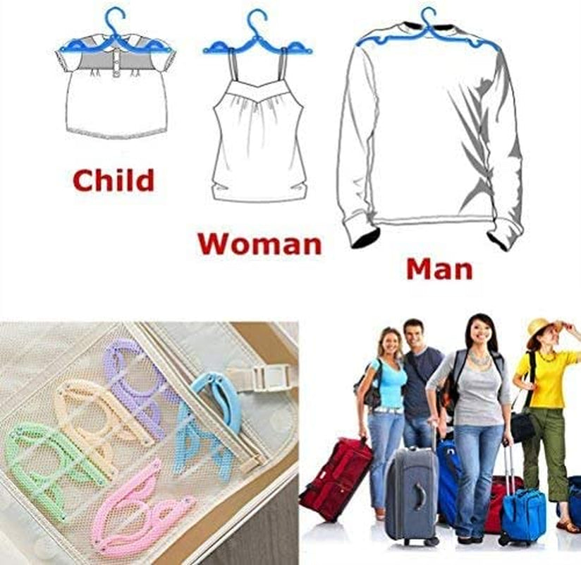 10-Pack Foldable Travel Hangers – Portable Plastic Clothes Drying Rack for Travel, Camping & Small Spaces