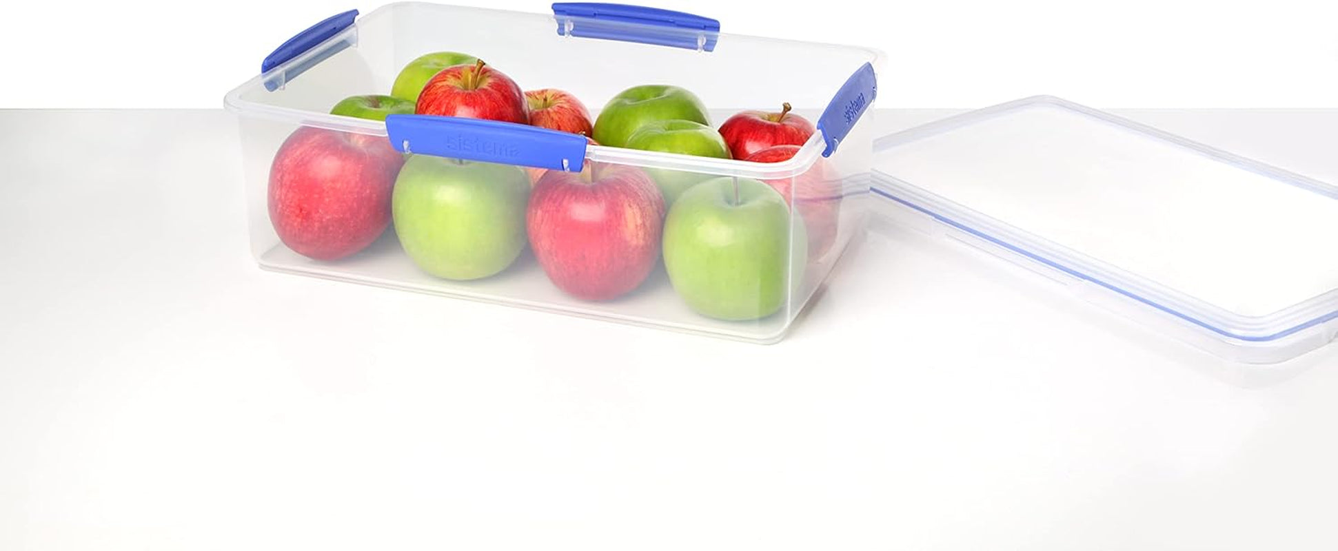 KLIP IT 7L Food Storage Container – Stackable BPA-Free Plastic Box with Airtight Lid & Blue Clips for Fridge/Freezer