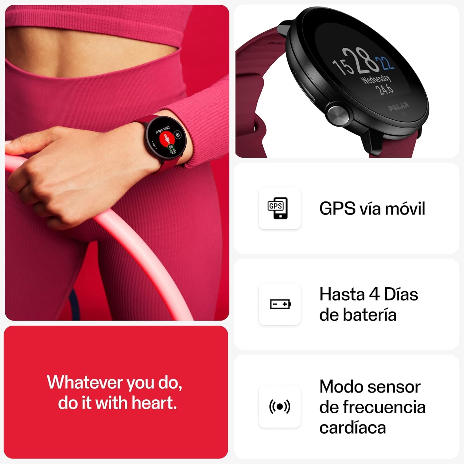 Unite Fitness & Activity Tracker Watch – Connected GPS, Sleep Monitoring, Smart Workout Guidance & 130+ Sport Modes