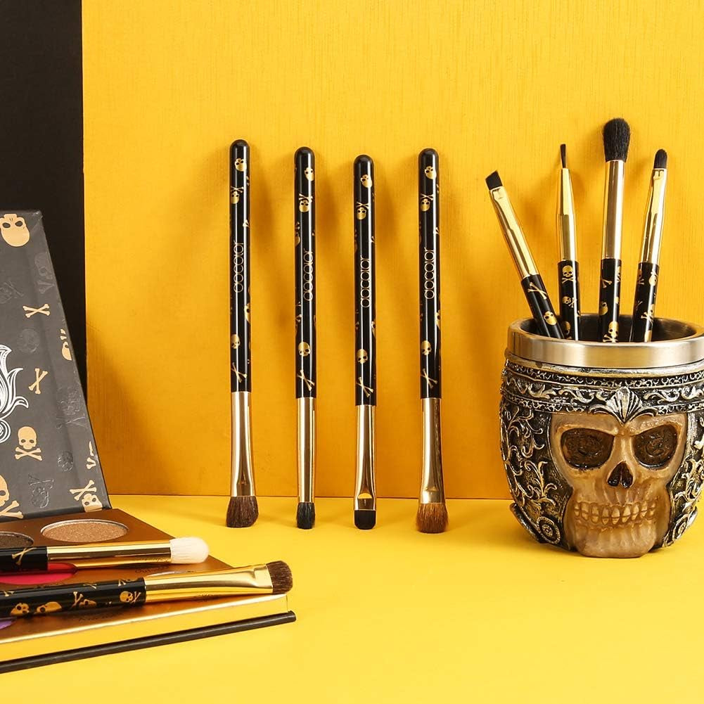 10-Piece Eye Makeup Brush Set – Professional Eyeshadow, Eyeliner & Brow Brushes with Soft Synthetic Bristles & Real Wood Handles