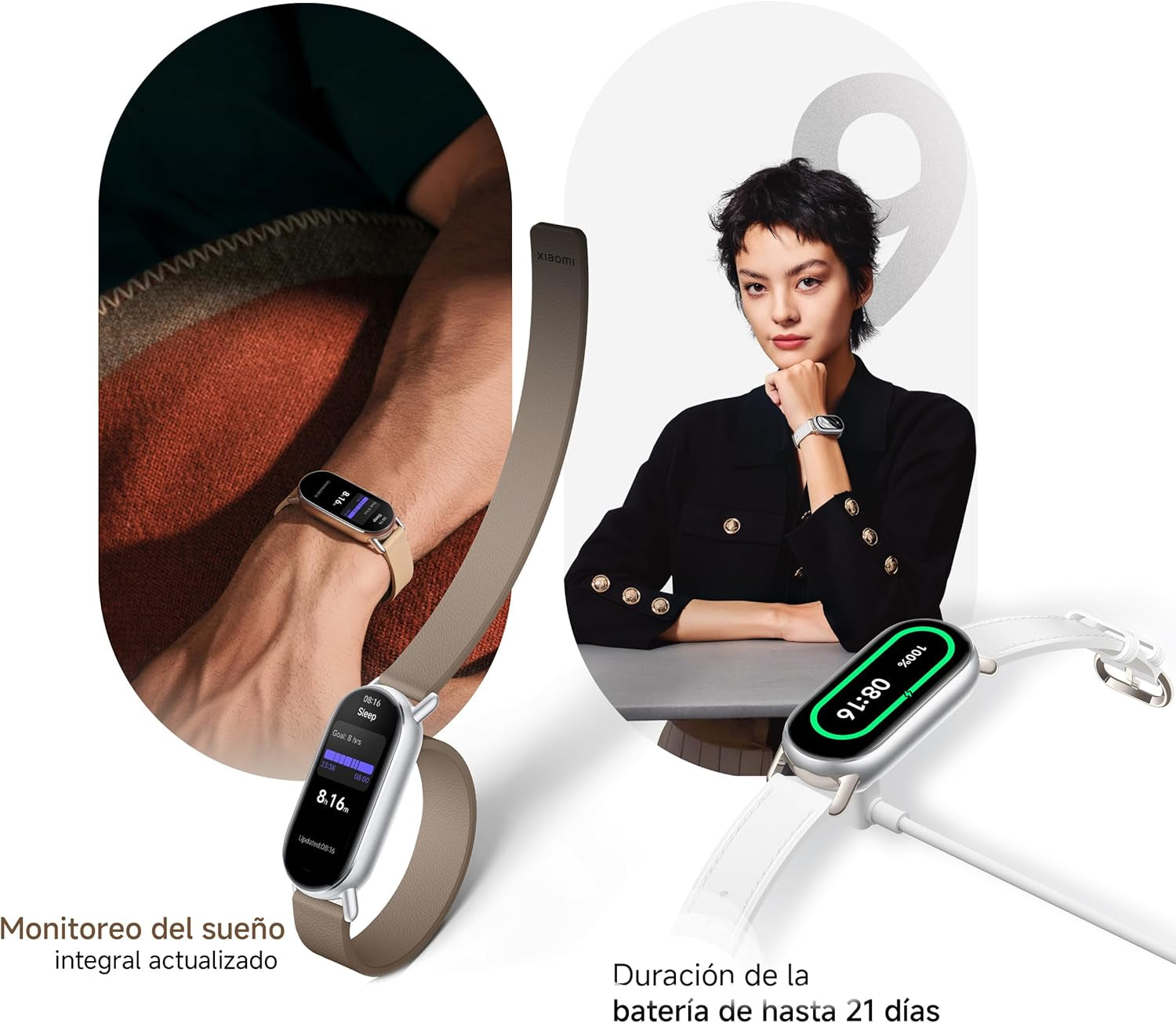 Smart Band 9 Arctic Blue – Fitness Tracker with Heart Rate Monitor, Sleep Tracking & AMOLED Display