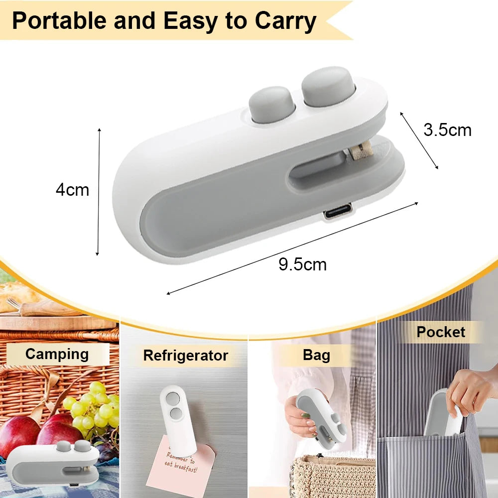 Mini Heat Sealer for Plastic Bags β Handheld Food Packaging Clip Machine