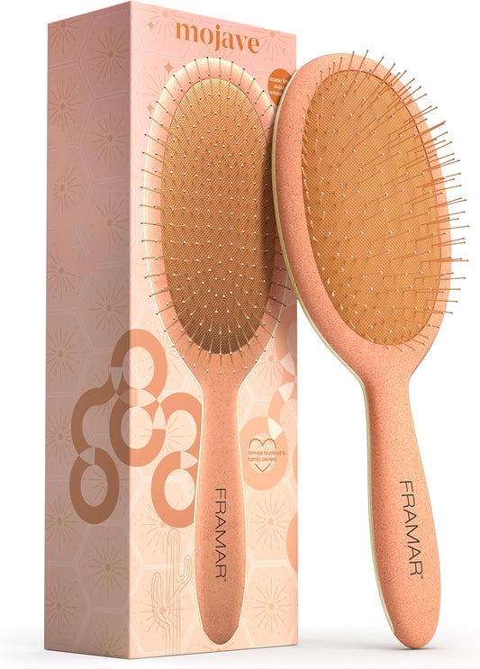 Wet Hair Detangler Brush – Mojave Edition Curved Brush for Curly & Straight Hair, Anti-Slip Grip for Women, Detangling Brush Set