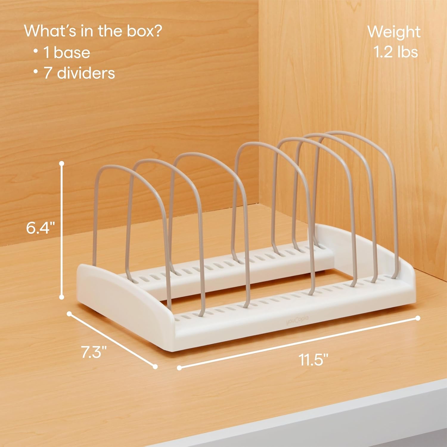 Storemore Adjustable Bakeware Rack – White Kitchen Organizer for Cookie Sheets, Baking Pans & Trays, Standard Size for Cupboard & Pantry Storage