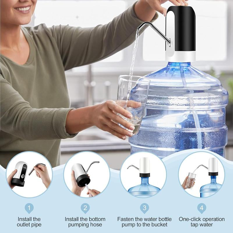 Water Bottle Pump – 5 Gallon USB Rechargeable Electric Dispenser