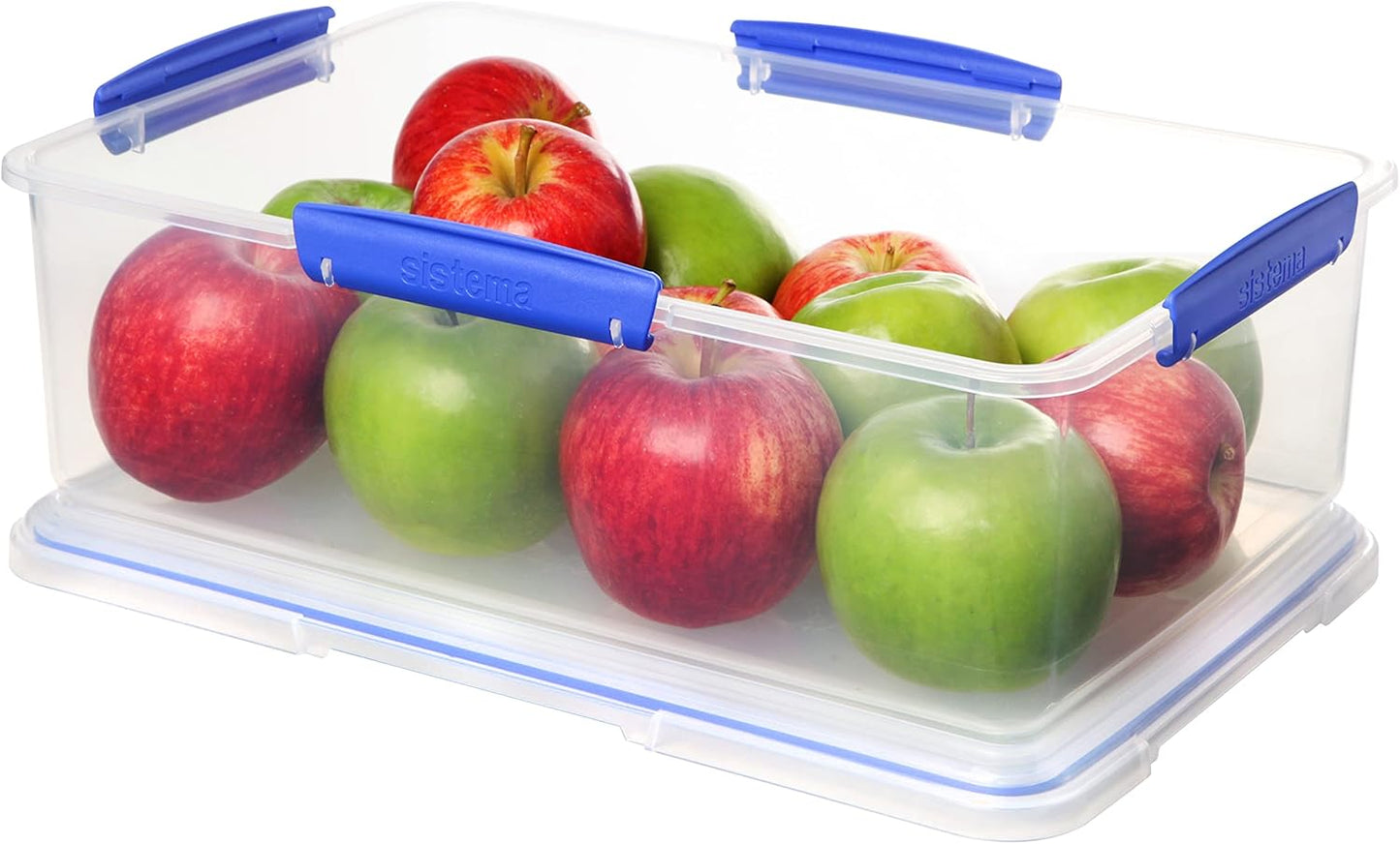 KLIP IT 7L Food Storage Container – Stackable BPA-Free Plastic Box with Airtight Lid & Blue Clips for Fridge/Freezer