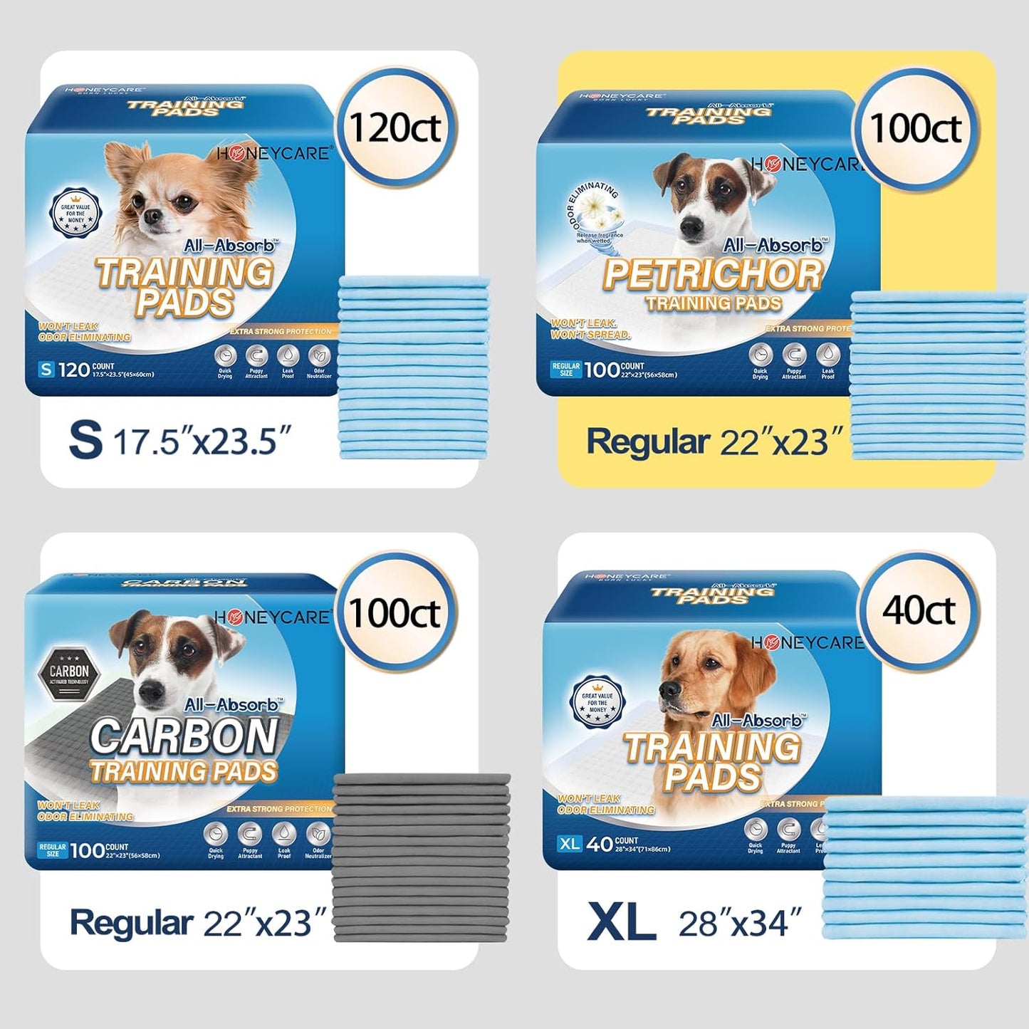 Extra Large Dog Training Pads – 40-Count Leak-Proof Puppy Pee Pads, 71cm x 86cm, Super Absorbent for Housebreaking & Indoor Use
