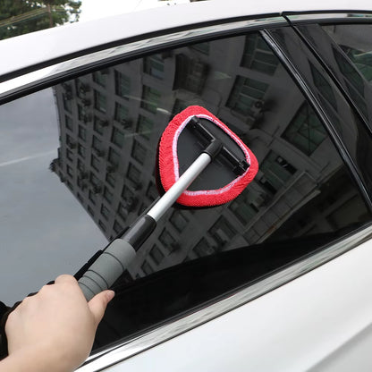 Telescopic Car Window Cleaner – Microfiber Mist Eliminator & Windshield Scraping Brush