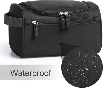 Hanging Toiletry Bag – Waterproof Travel Wash Organizer for Men & Women, Black Makeup & Bathroom Essentials Case