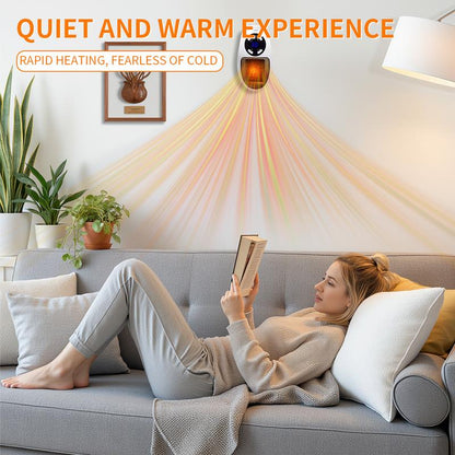 Portable Ceramic Convection Fan Heater – 2-Speed Settings, Power-Off Protection & Compact Design for Living Rooms, Bedrooms & Study Rooms