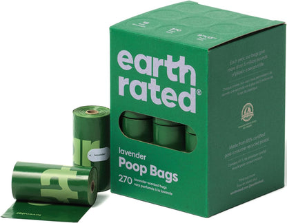 Dog Waste Bags – 270 Count Extra Thick Leak-Proof Refill Rolls, Lavender Scented, Eco-Friendly Poop Bags for Dogs