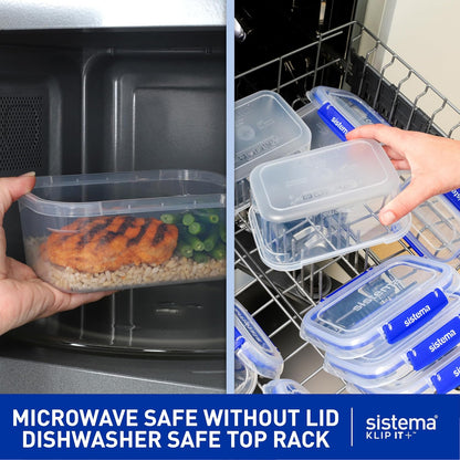 KLIP IT 7L Food Storage Container – Stackable BPA-Free Plastic Box with Airtight Lid & Blue Clips for Fridge/Freezer