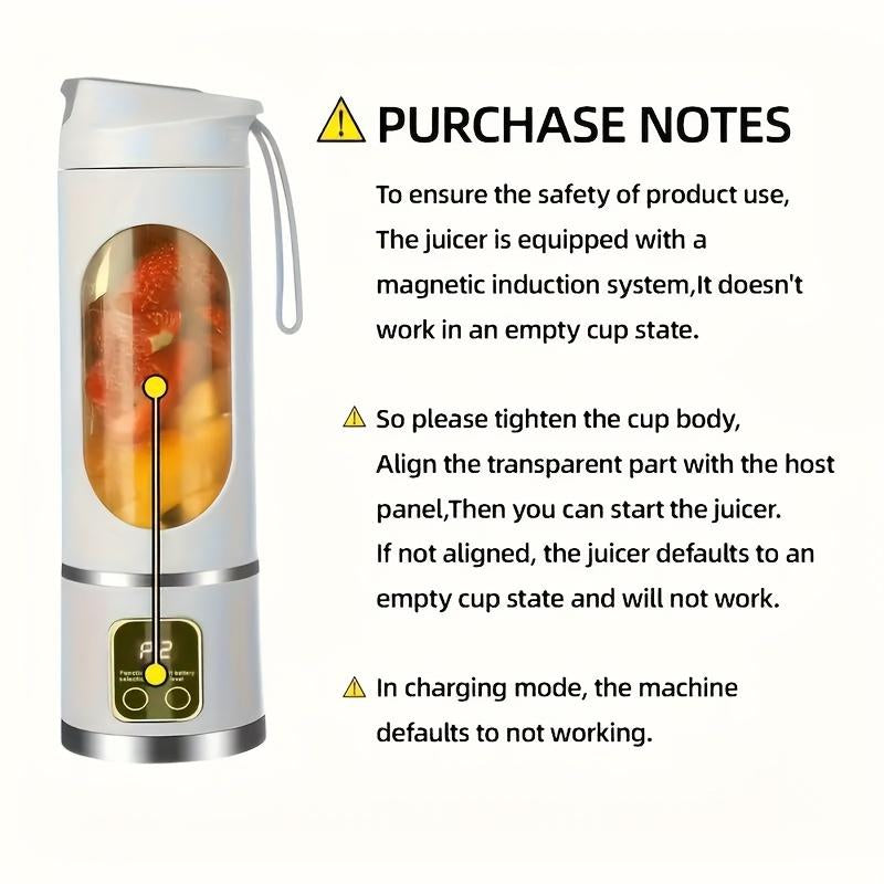 Portable Juicer Blender – TikTok Viral Mini Wireless Smoothie Maker for Travel, Diets & Ice Shakes – Easy-Clean