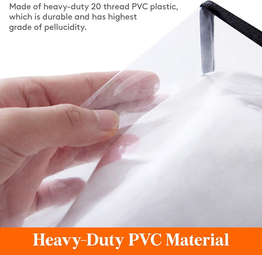 4-Pack Clear Heavy-Duty PVC Storage Bags – 40L Foldable Clothes Organizers with Reinforced Handles & Lids for Bedding, Wardrobe & Underbed Use