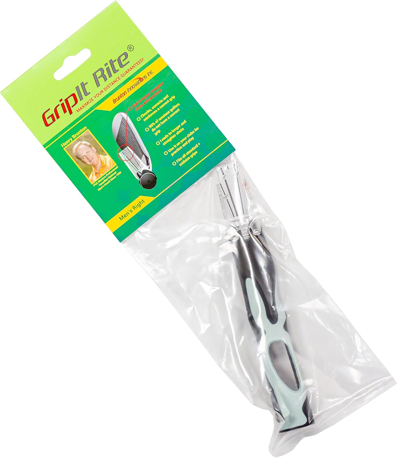 Grip It Rite Golf Training Grip – Correct Hand Placement Aid for Clubs, Improves Swing Consistency & Grip Strength for All Skill Levels