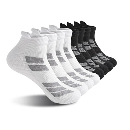 6 Pairs White Sports No Show Socks – Unisex Ankle Socks with Terry Soles for Shock Absorption, Breathable & Sweat-Wicking – Ideal Daily Wear & Valentine’s Gift
