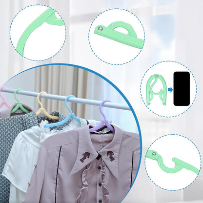 10-Pack Foldable Travel Hangers – Portable Plastic Clothes Drying Rack for Travel, Camping & Small Spaces