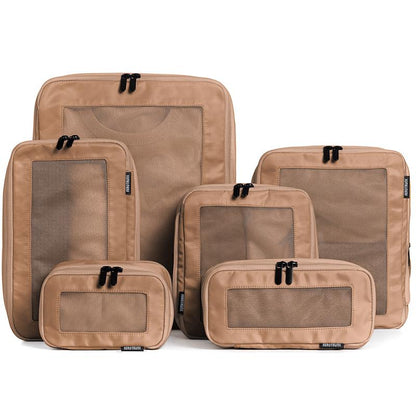 AEROTRUNK Compression Packing Cubes – Premium Nylon Twill Travel Organizers with Breathable Mesh, Double Zippers & Water-Resistant Design
