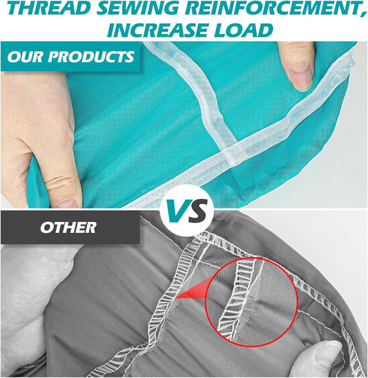 2-Pack Travel Laundry Bags – Large 24"x36" Dirty Clothes Bags for Camping & Travel, Cyan + Gray