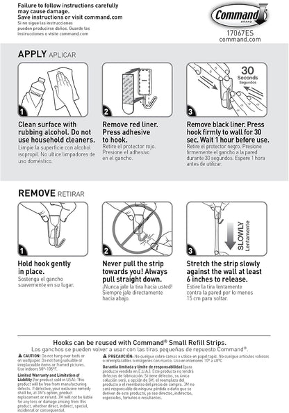 GP067-16NA Small Wire Hooks – 16-Pack White Adhesive Wall Hardware for Lightweight Hanging, Damage-Free & Easy to Install