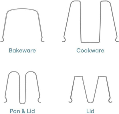 Storemore Adjustable Bakeware Rack – White Kitchen Organizer for Cookie Sheets, Baking Pans & Trays, Standard Size for Cupboard & Pantry Storage