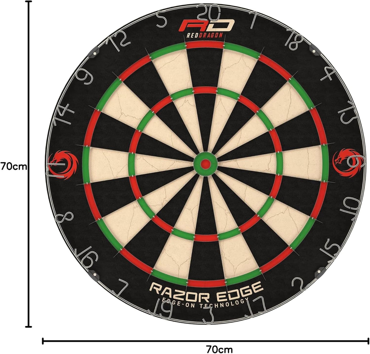 Professional Dartboard Set – Tournament-Grade Board with Durable Surround & 2 Sets of Steel Tip Darts