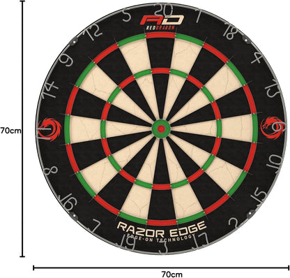 Professional Dartboard Set – Tournament-Grade Board with Durable Surround & 2 Sets of Steel Tip Darts
