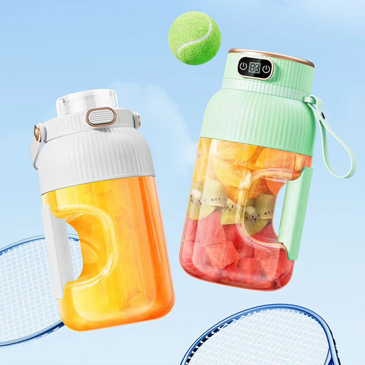 1200ML Portable Electric Juicer Cup – Wireless Rechargeable Smoothie Blender with Digital Display & 10 Blades