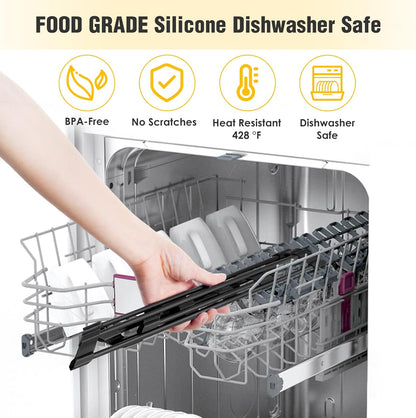 Small Triangle Roll-Up Dish Drying Rack – Black Silicone-Coated Stainless Steel Over-the-Sink Drainer for Sink Corners & Space-Saving Kitchen Storage