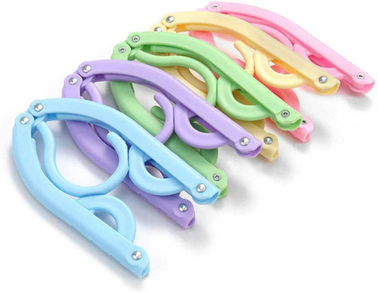 10-Pack Foldable Travel Hangers – Portable Plastic Clothes Drying Rack for Travel, Camping & Small Spaces