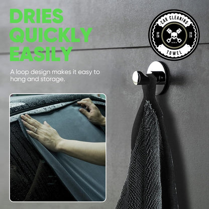 2-Pack Extra Large Microfiber Towels – 35"×24" Ultra Absorbent Car Drying Cloths for Trucks, Scratch-Free & Streak-Free Finish