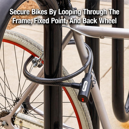 Cable Bike Lock with Key – 5 Ft Heavy-Duty Anti-Theft Security Lock for Bicycles, Scooters & Outdoor Gear 8364DCC