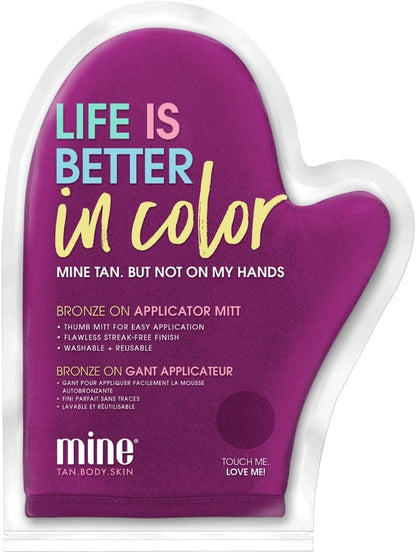 Bronze On Self Tanning Mitt – Velvety Soft Reusable Applicator for Flawless, Streak-Free Fake Tan & Spray Tan