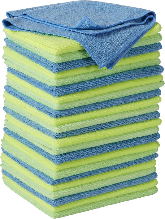 924 Microfiber Cleaning Cloths – 24 Pack Ultra-Soft, Reusable Cloths for Home, Car & Office Cleaning