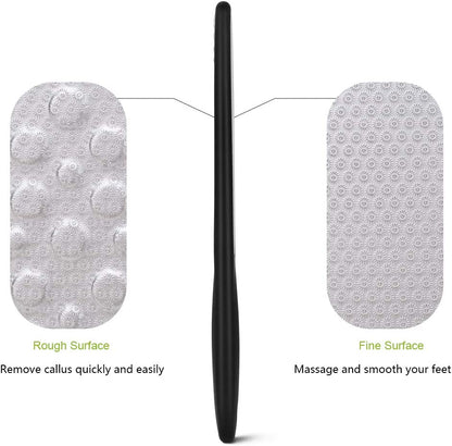 Premium Double-Sided Foot File – Heavy Duty Stainless Steel Pedicure Rasp for Cracked Heels & Callus Removal, Soft Silicone Handle