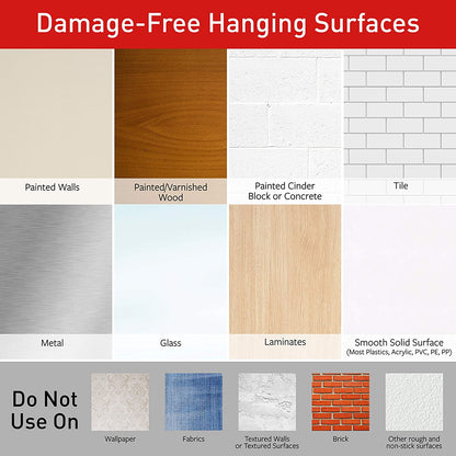 GP067-16NA Small Wire Hooks – 16-Pack White Adhesive Wall Hardware for Lightweight Hanging, Damage-Free & Easy to Install