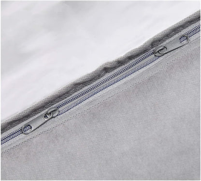 Underbed Storage Bags with Zipper & Clear Vinyl Top – 2-Pack Grey Organizers for Clothes, Bedding & Seasonal Items (45.7×106.7×15.2 cm)