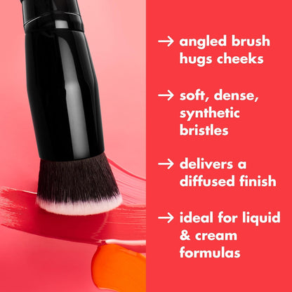 Camo Angled Liquid Blush Brush – Soft, Dense Bristles for Seamless Cheek Blending, Vegan & Cruelty-Free Makeup Tool